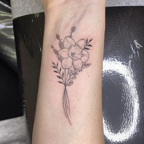 Small Daffodil Tattoo