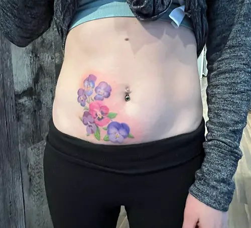 February Birth Flower Tattoo 3