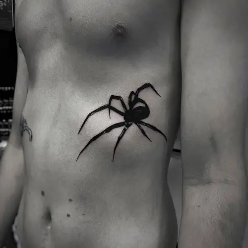 Side Body spider Tattoo Men