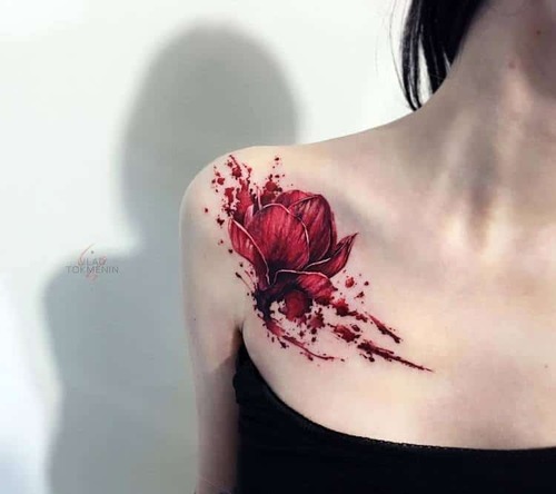 Brilliant Withering Magnolia Tattoo 35