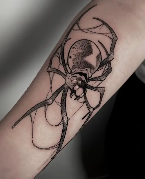 Creeper Spider on the Arm Tattoo 37