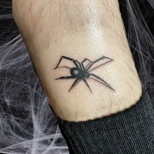 Simple Black Widow Spider Tattoo