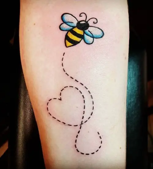 Bumble Bee with Heart Trail