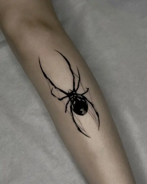 Black Spider on the Shin