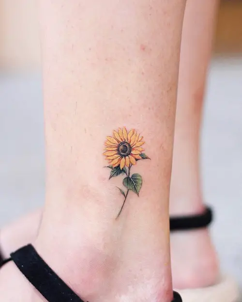 Tiny Sunflower Tattoo