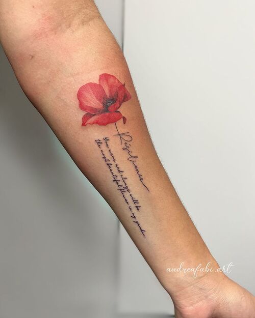 Poppy Flower for “Resilience” tattoo ideas
