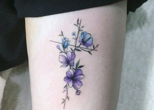 Birth Flowers Primrose and Violet