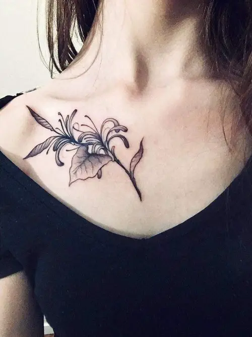 Dainty Honeysuckle Tattoo