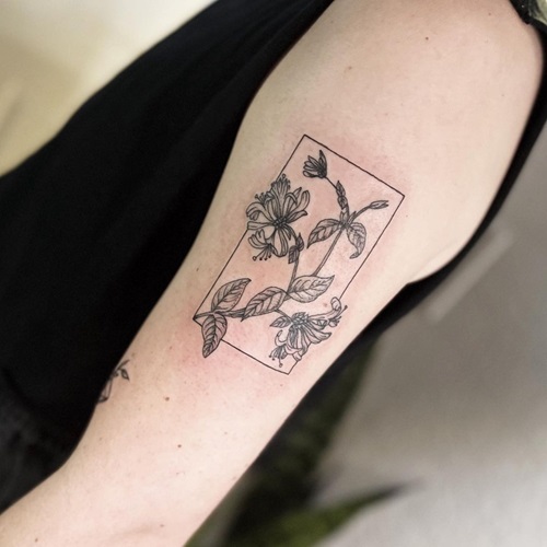 Frame with a Honeysuckle Ink Idea Tattoo33