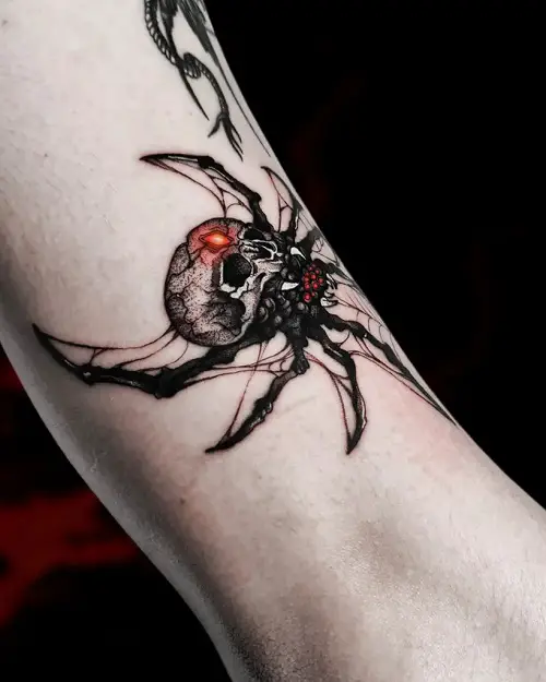 Intricate Spider Body Art