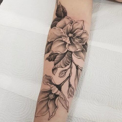 Magnolia Sleeve Design tattoo
