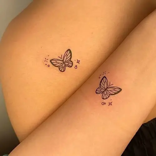 Matching Butterflies for Couples Tattoo 25