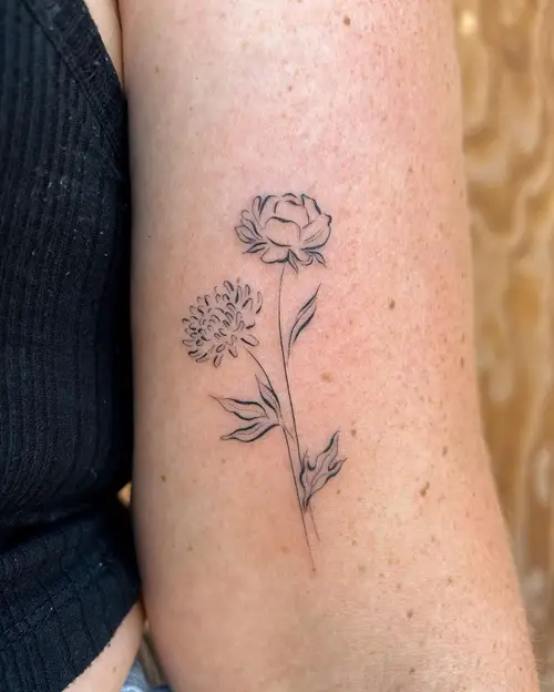 November Birth Flower Tattoo Ideas