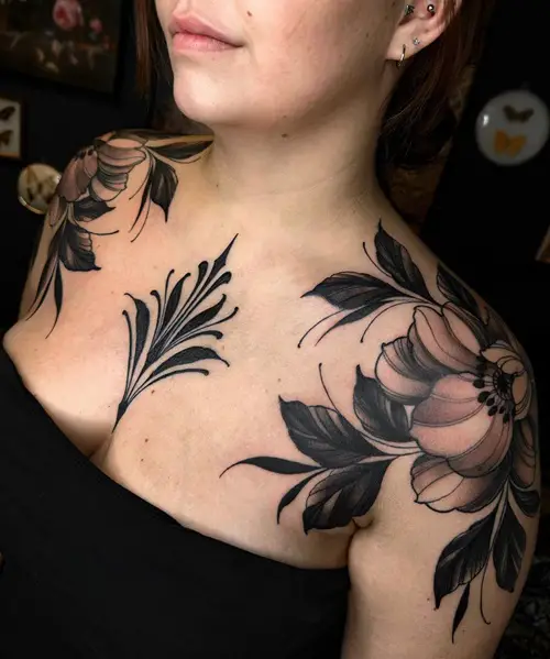 Peonies on the Shoulders