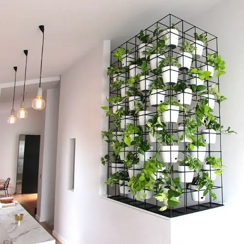 Plant Stand with White Pots