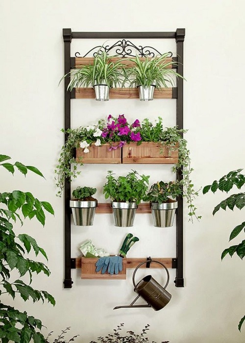 Vertical Garden on a Metal Frame