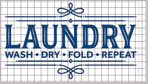 Vinyl Sign for Laundry DIY