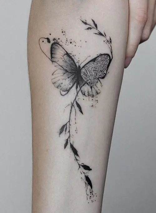 Withering Butterfly and Branch