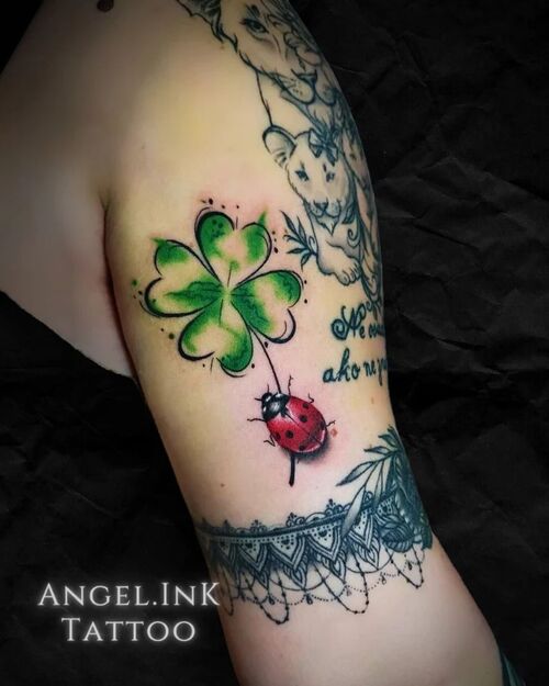 best Ladybug and Four Leaf Clover