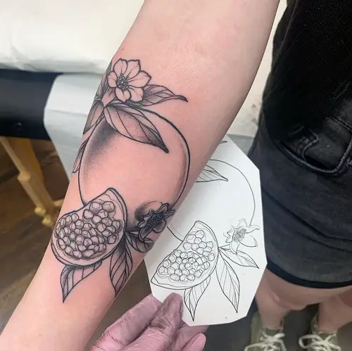 Fun Pomegranate Tattoo