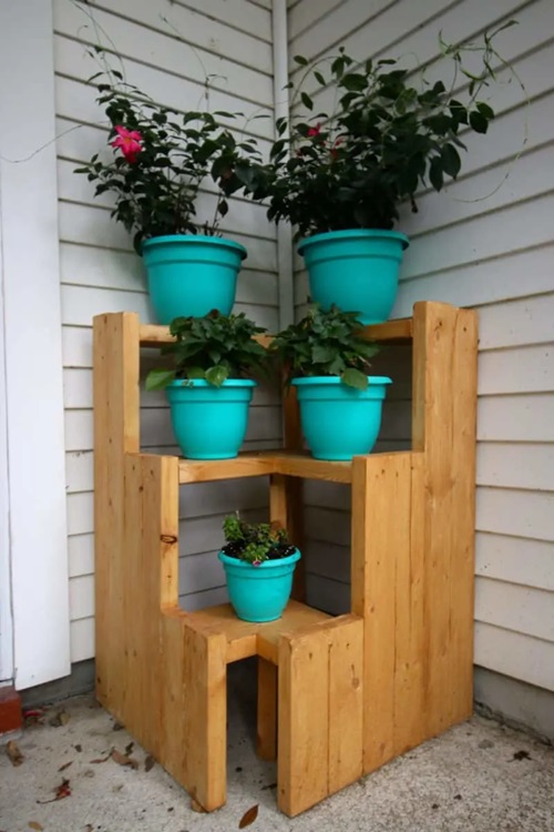 Corner Plant Stand 19