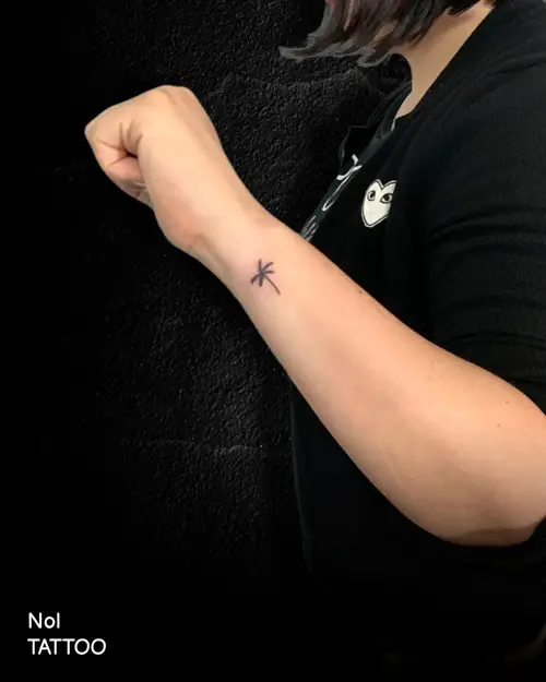 Mini Palm Tree Ink Tattoo