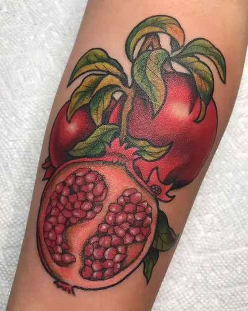 Cool and Vibrant Colored Pomegranate
