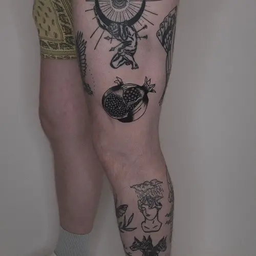 Dark Pomegranate Tattoo