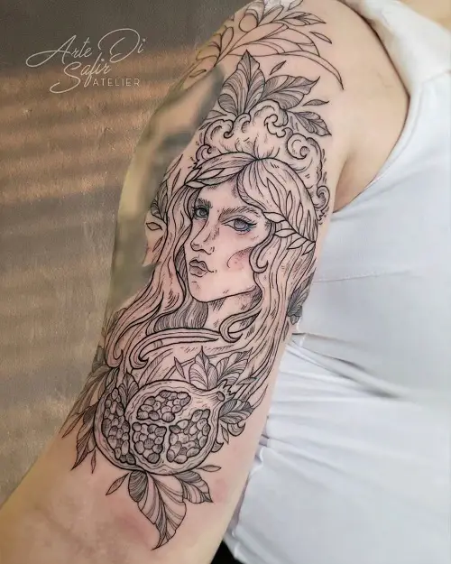 Aphrodite with Pomegranates TATTOO