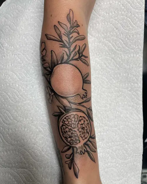 Pomegranates for the Forearm Tattoo 3