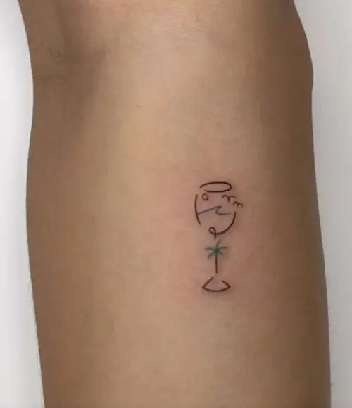 Small Palm Tree Tattoo 3