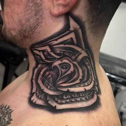 Roses With Money Tattoo Designs 11