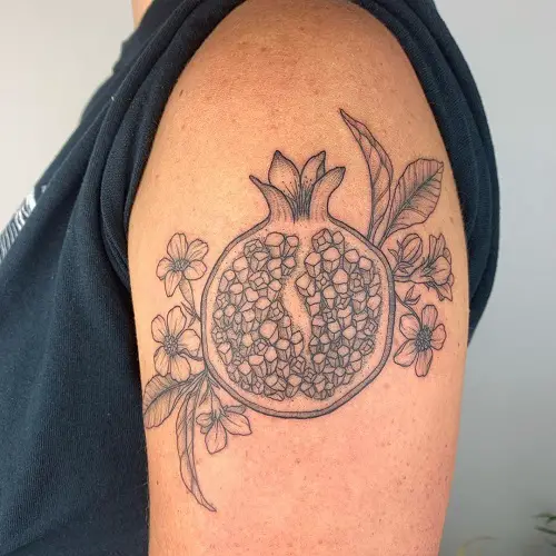 Pomegranate on the Shoulder for Loved One