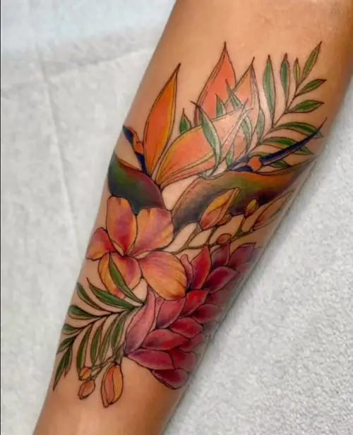 Freehand Tropical Flower Idea