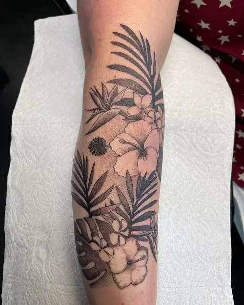 Tropical Flower Tattoo Ideas 13