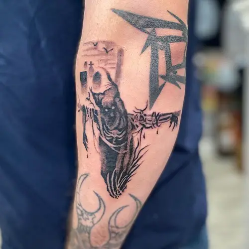 Dark Scarecrow Sketch Tattoo