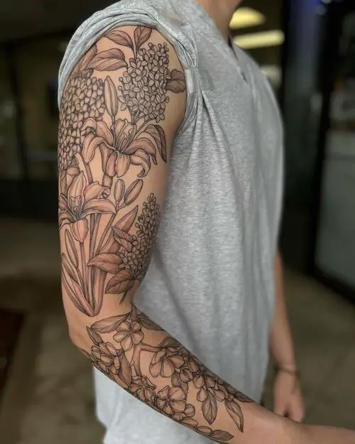 Apple Blossom, Daylilies, Lilacs, and Hydrangeas