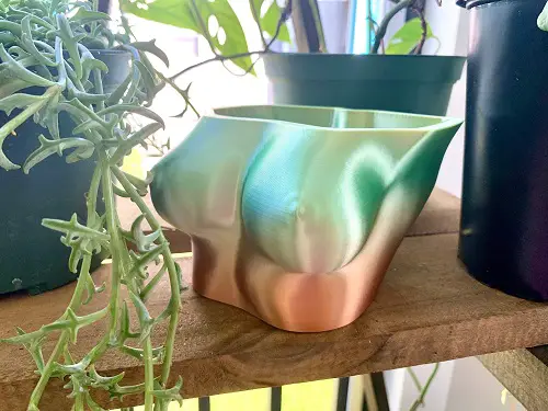 Metallic Boob Planter