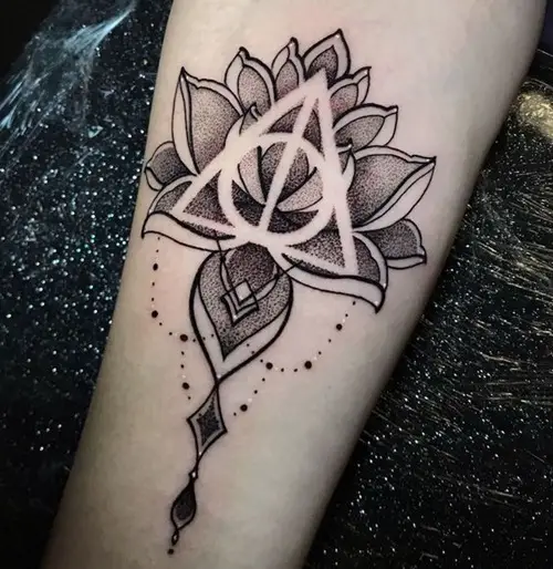 Deathly Hallows Design Tattoo meaning and idea