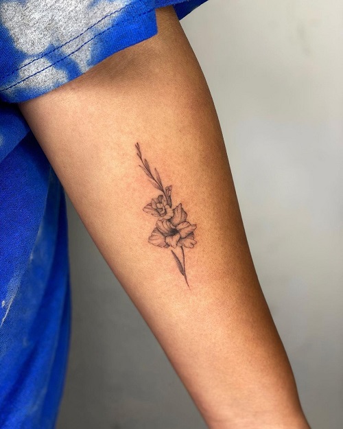 Tattoo Designs of Gladiolides and Poppies