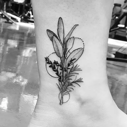 herb tattoo design 4