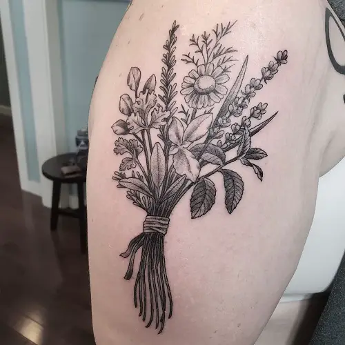 herb tattoo ideas 9