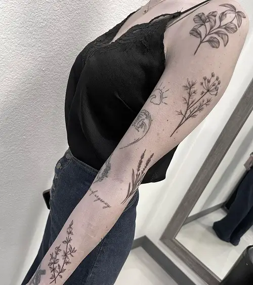 herb tattoos 6