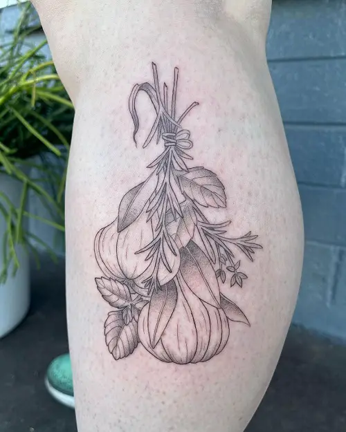herb tattoo design