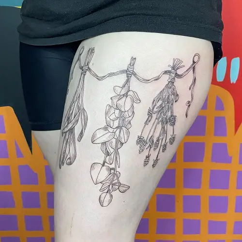 herb tattoo design 2