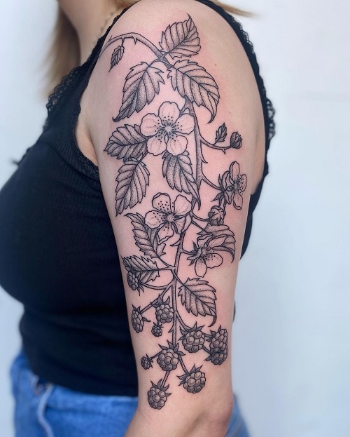 blackberry tattoo design ideas 4