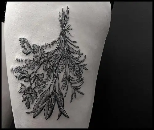 herb tattoo ideas 4