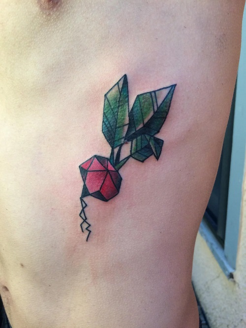 Geometric Beet Tattoo