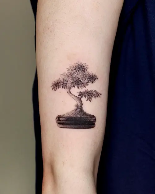 Mini Bonsai Tattoo Idea