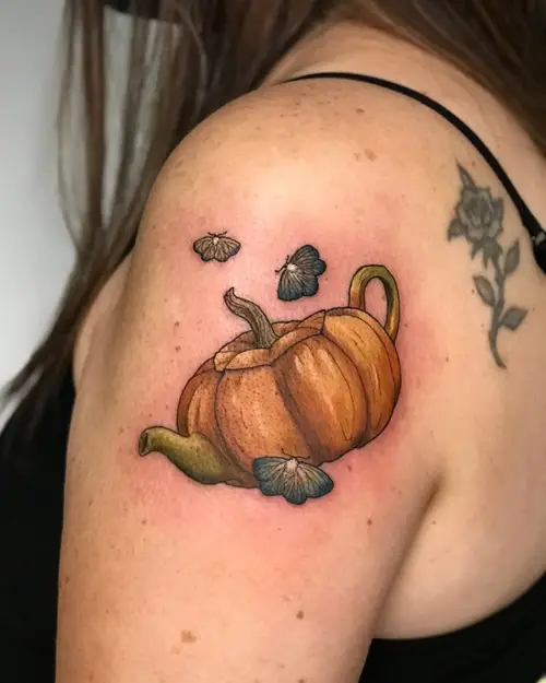 Pumpkin Teapot tattoo idea
